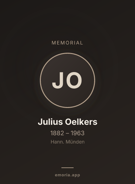 Memorial portrait of Julius Oelkers