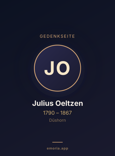 Gedenkportrait von Julius Oeltzen