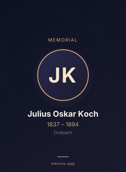 Memorial portrait of Julius Oskar Koch