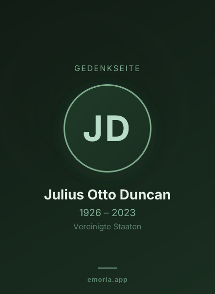 Gedenkportrait von Julius Otto Duncan