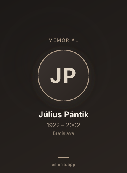 Memorial portrait of Július Pántik