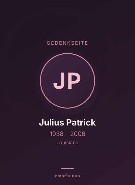 Gedenkportrait von Julius Patrick
