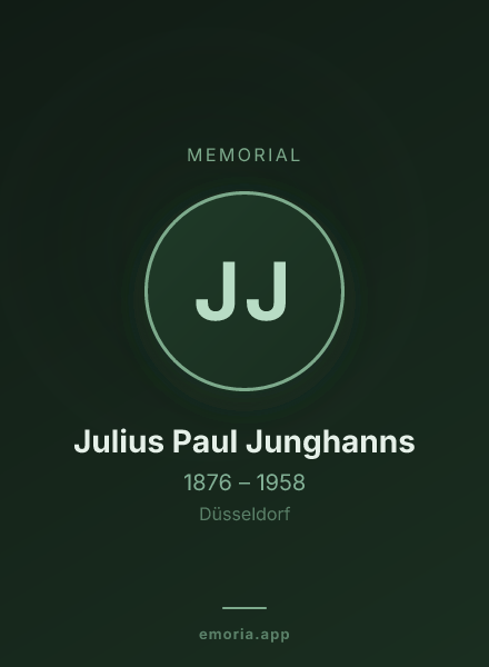Memorial portrait of Julius Paul Junghanns