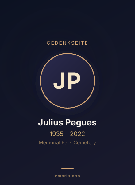 Gedenkportrait von Julius Pegues