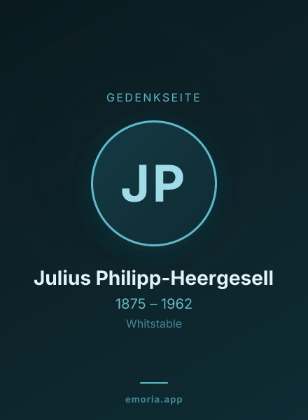 Gedenkportrait von Julius Philipp-Heergesell