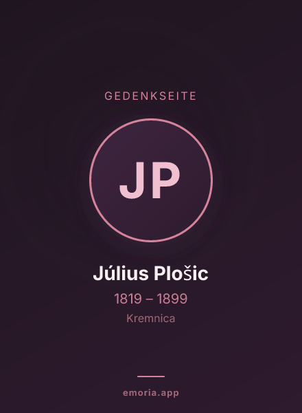 Gedenkportrait von Július Plošic