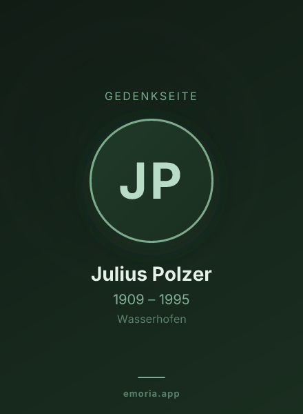 Gedenkportrait von Julius Polzer