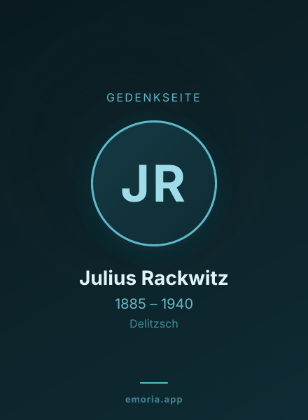Gedenkportrait von Julius Rackwitz