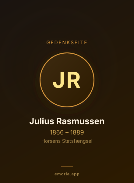 Gedenkportrait von Julius Rasmussen