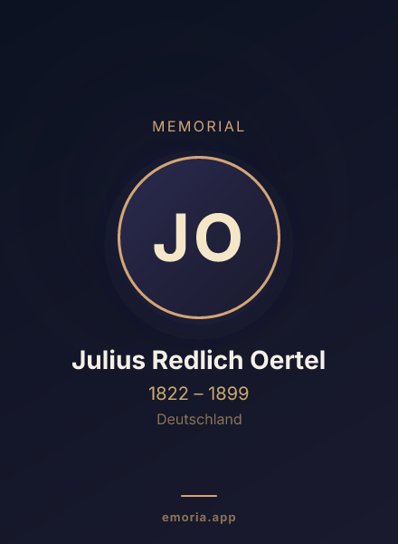 Memorial portrait of Julius Redlich Oertel