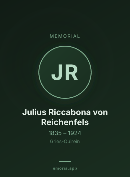 Memorial portrait of Julius Riccabona von Reichenfels