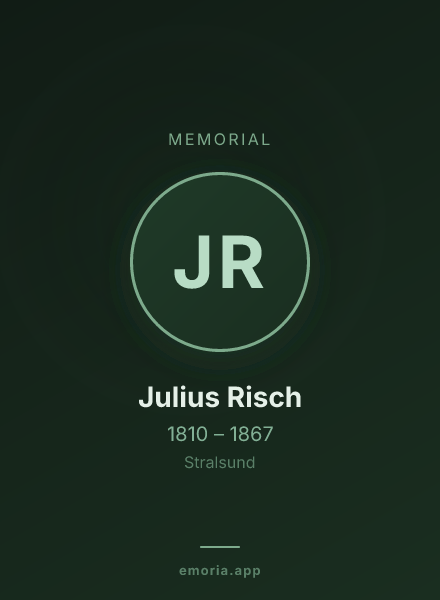 Memorial portrait of Julius Risch