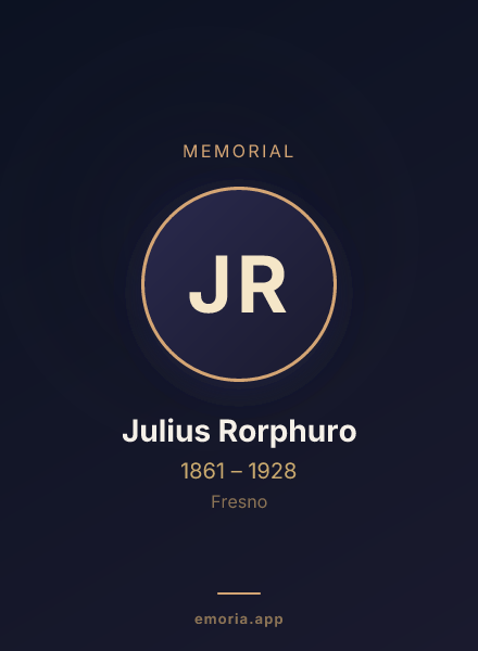 Memorial portrait of Julius Rorphuro