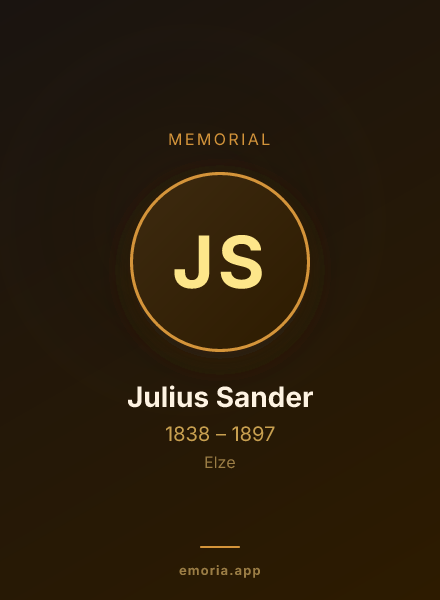Memorial portrait of Julius Sander