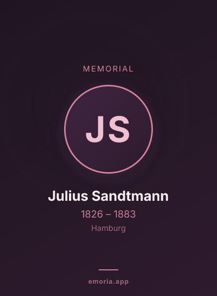Memorial portrait of Julius Sandtmann