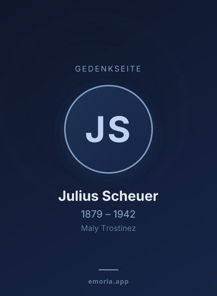 Gedenkportrait von Julius Scheuer
