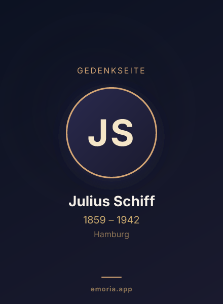 Gedenkportrait von Julius Schiff