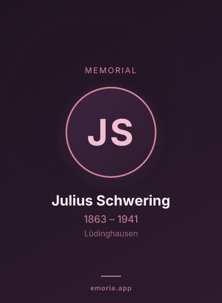 Memorial portrait of Julius Schwering
