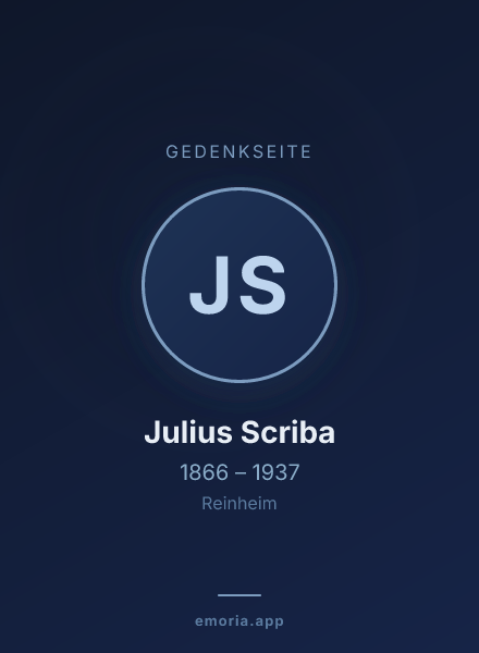 Gedenkportrait von Julius Scriba
