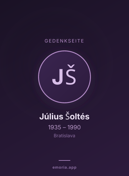 Gedenkportrait von Július Šoltés