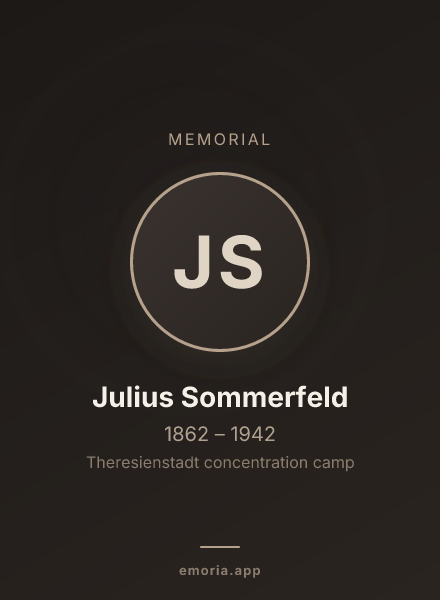 Memorial portrait of Julius Sommerfeld