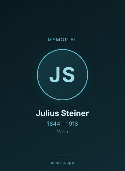 Memorial portrait of Julius Steiner