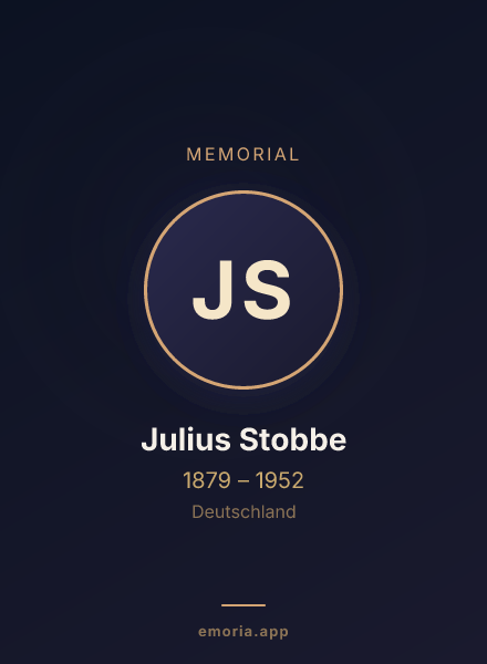 Memorial portrait of Julius Stobbe
