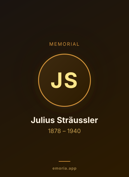 Memorial portrait of Julius Sträussler