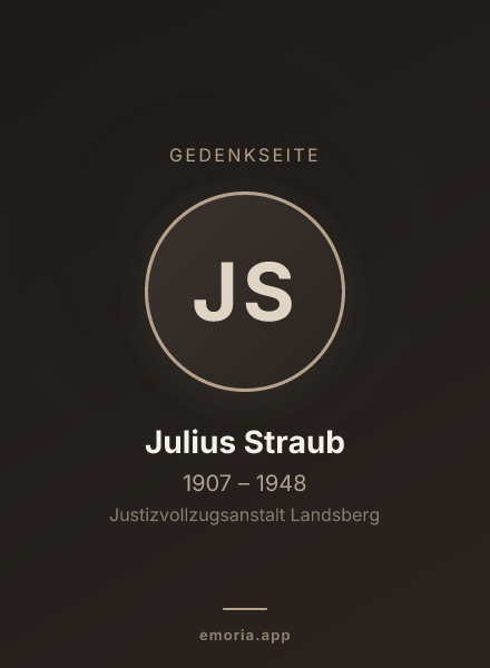Gedenkportrait von Julius Straub