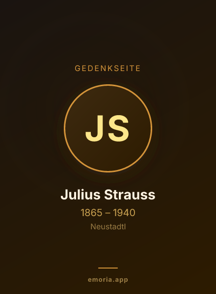 Gedenkportrait von Julius Strauss