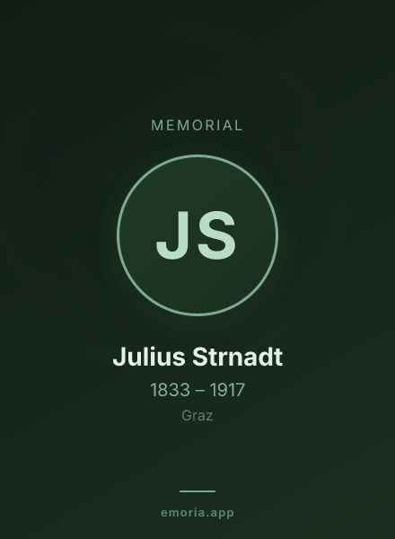 Memorial portrait of Julius Strnadt