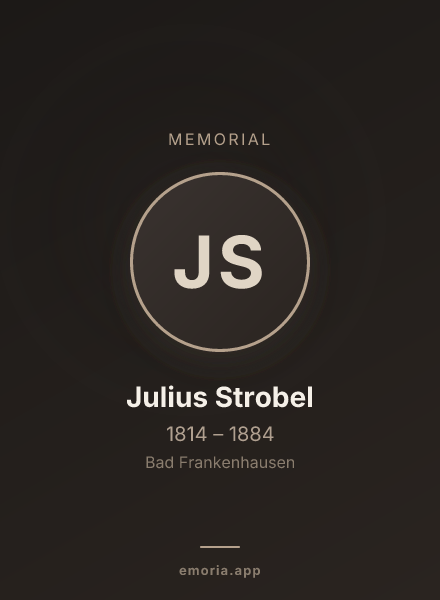Memorial portrait of Julius Strobel