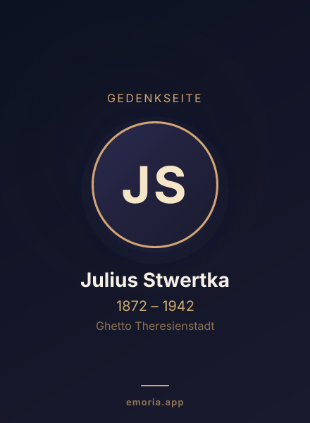 Gedenkportrait von Julius Stwertka