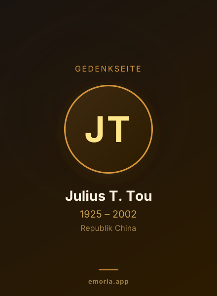Gedenkportrait von Julius T. Tou