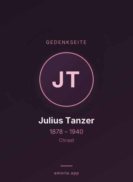 Gedenkportrait von Julius Tanzer