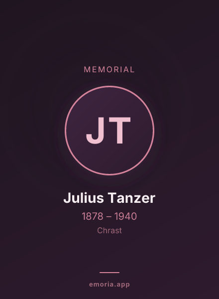 Memorial portrait of Julius Tanzer