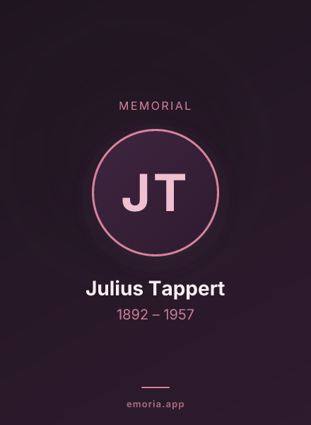 Memorial portrait of Julius Tappert