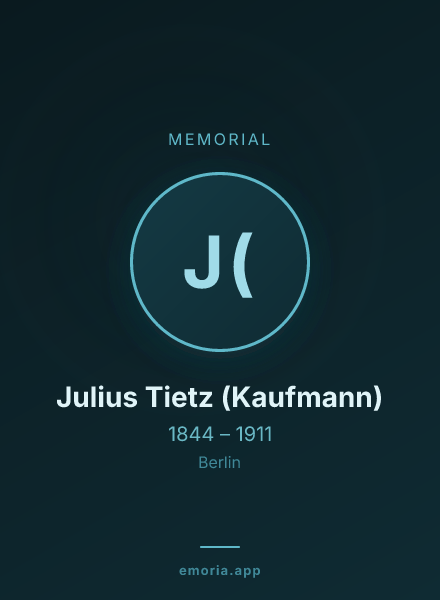 Memorial portrait of Julius Tietz (Kaufmann)