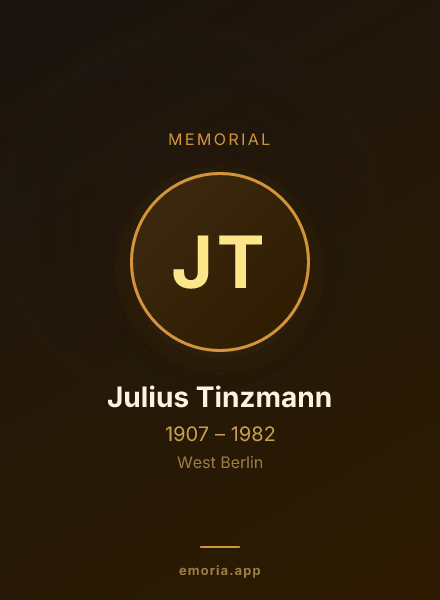 Memorial portrait of Julius Tinzmann