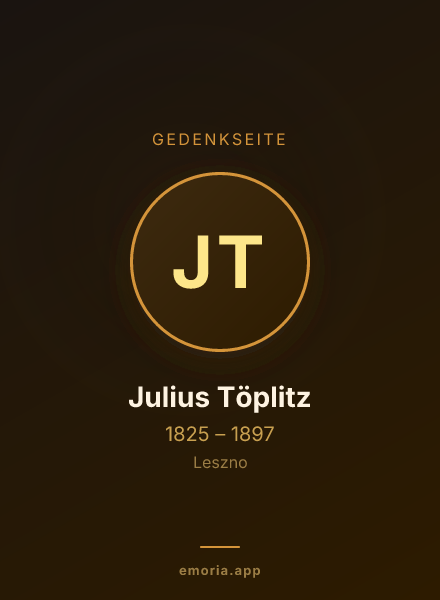 Gedenkportrait von Julius Töplitz