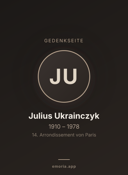 Gedenkportrait von Julius Ukrainczyk