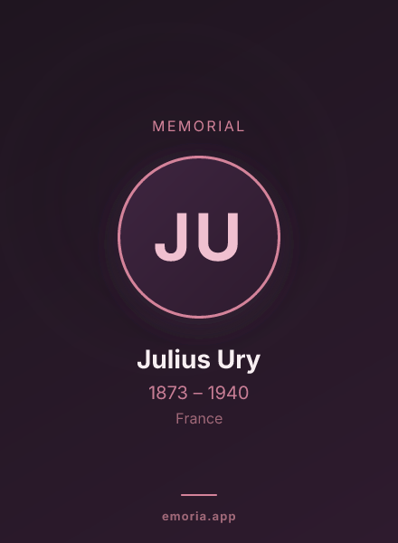 Memorial portrait of Julius Ury