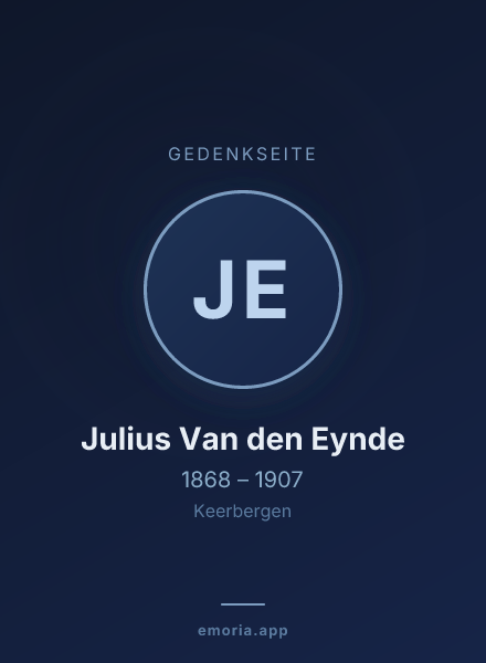 Gedenkportrait von Julius Van den Eynde