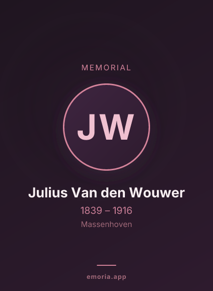 Memorial portrait of Julius Van den Wouwer