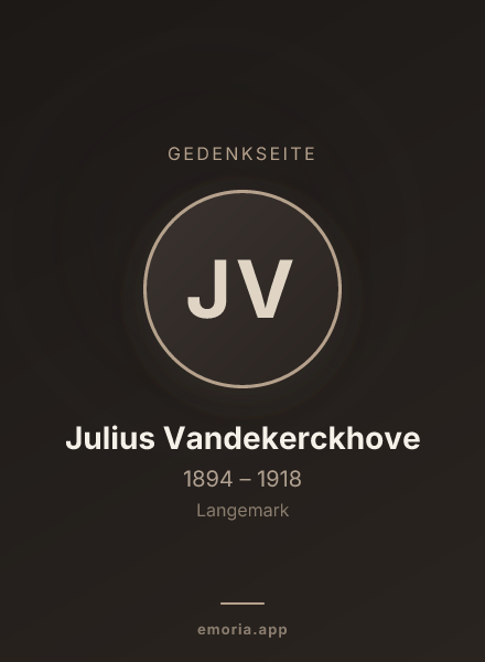 Gedenkportrait von Julius Vandekerckhove