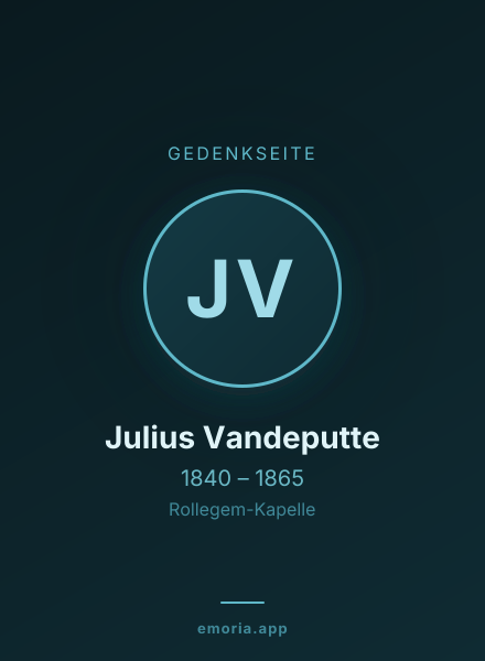 Gedenkportrait von Julius Vandeputte