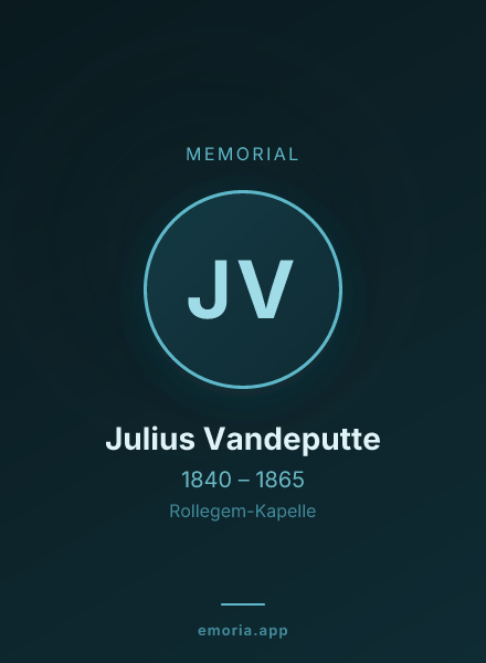 Memorial portrait of Julius Vandeputte