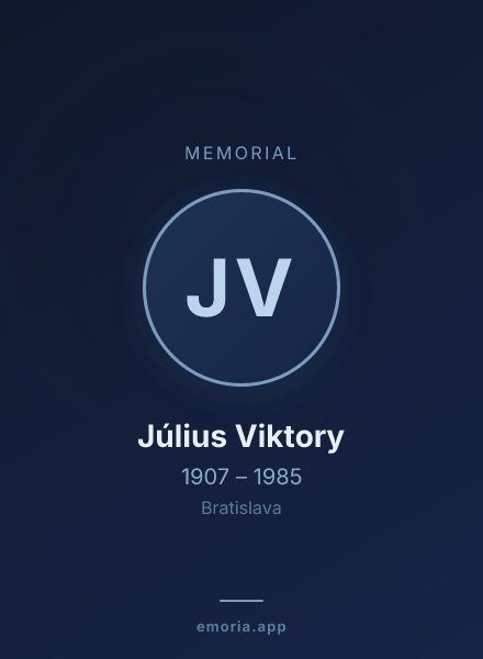 Memorial portrait of Július Viktory