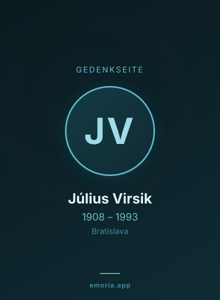 Gedenkportrait von Július Virsik