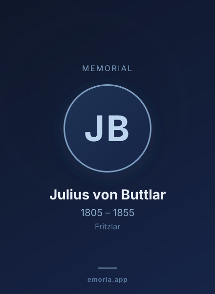 Memorial portrait of Julius von Buttlar